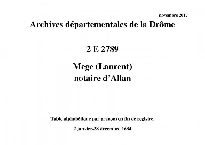 2 janvier-28 décembre 1634