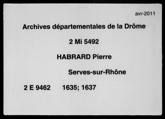 21 janvier 1635-8 janvier 1637