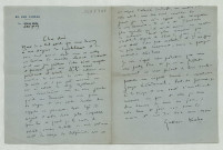 LAS le remerciant pour l’article sur le symbolisme et lui parlant d'une entrevue avec son frère Louis Le Cardonnel.
