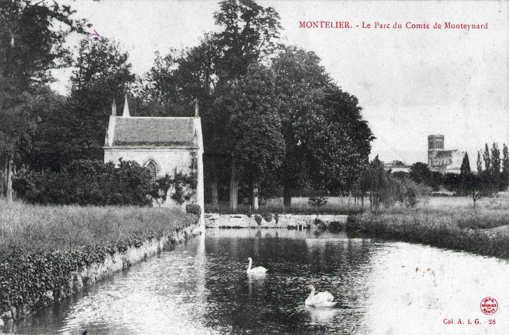 Le parc du château de Monteynard.