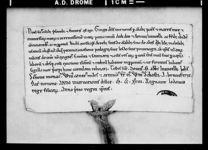 Donation par Guigue de Tournon.