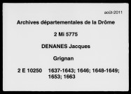 3 janvier 1637-14 août 1663