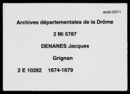 Minutes du Dauphiné (2 janvier 1674-29 septembre 1679).