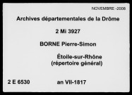 Table des clients (12 pluviôse an VII-mars 1817).