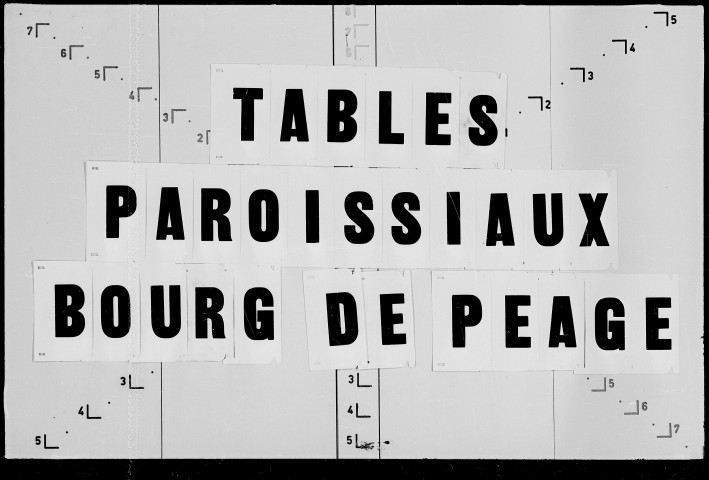 Tables (1649-1791).