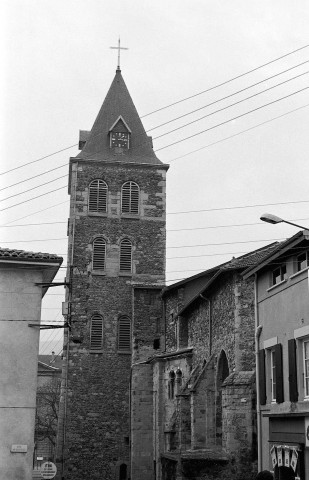 Saint-Vallier. - Le clocher de l'église Saint-Valère.