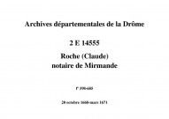 20 octobre 1668-15 septembre 1670