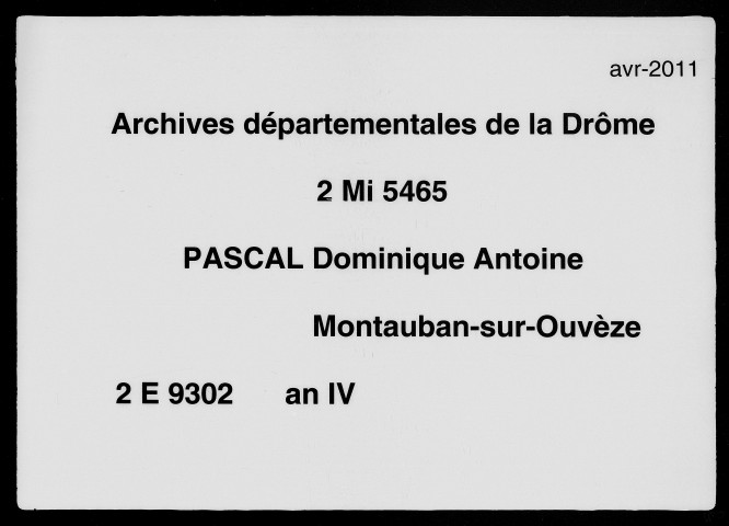 2 vendémiaire-2e jour complémentaire an IV