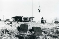 Coffrage de la tête de pile P5 et bétonnage.