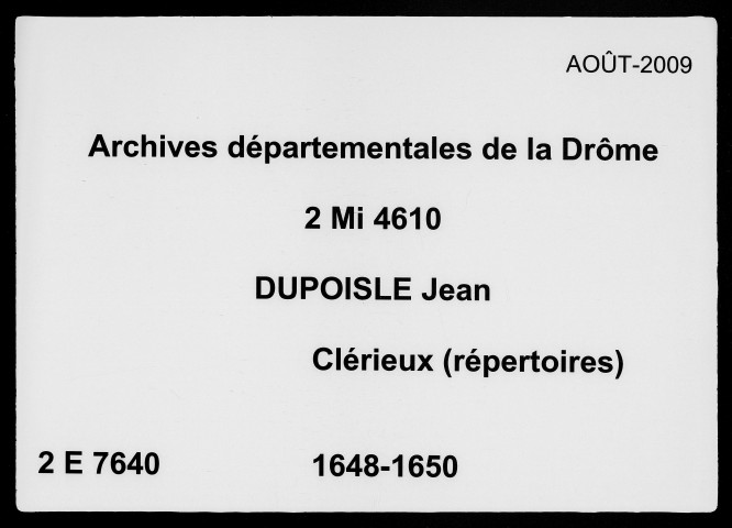 1er septembre 1647-3 février 1656