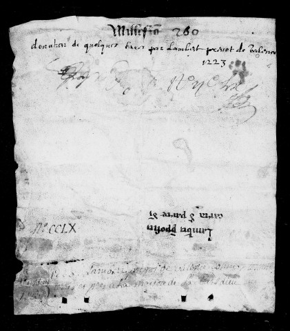 Donation par Lambert, prévôt de Valence.