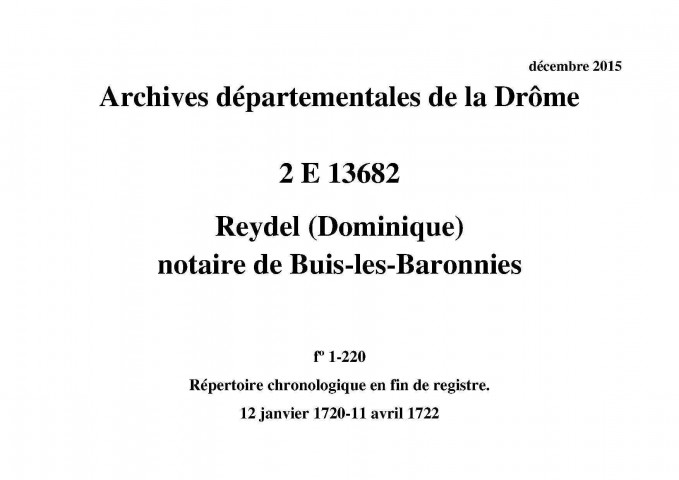 12 janvier 1720-11 avril 1722