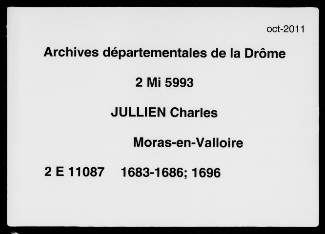 5 février 1683-23 décembre 1696