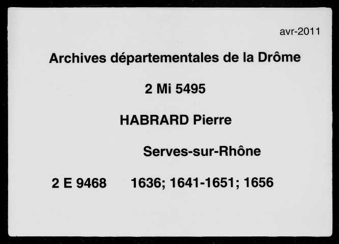8 janvier 1636-23 janvier 1656