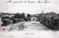 La gare du tramway de la ligne Saint-Vallier - le Grand-Serre.
