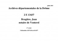 3 décembre 1673-20 avril 1677