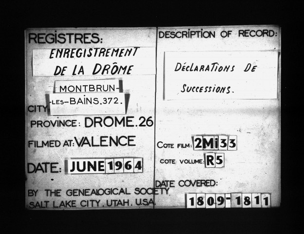 11 août 1809 - 31 mai 1811 