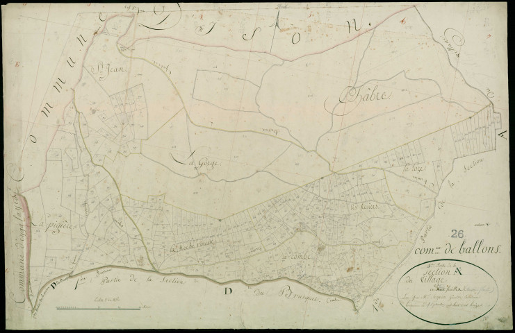 Section A3, Village (le). Village (agrandissement sur A1).