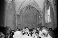 Montjoux. - Visite de l'association des Amis du Buis, la nef de la chapelle du château (XVe s.).