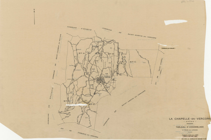 Tableau d'assemblage. 1983.