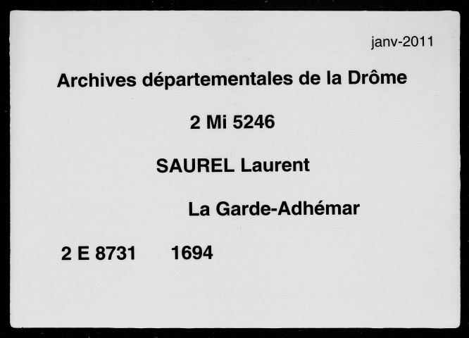 17 février-31 décembre 1694