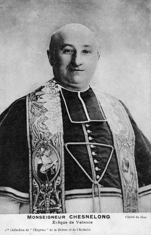 Valence.- Monseigneur Chesnelong, évêque de Valence de 1906-1912.