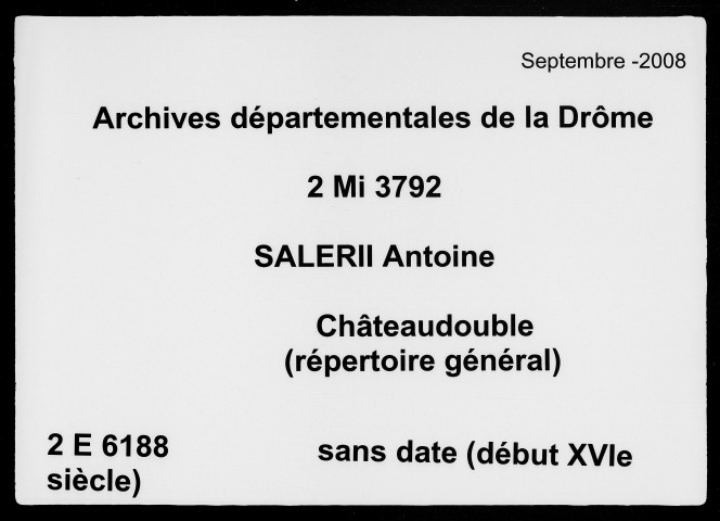 Livre des parcelles : Combovin, Châteaudouble, Peyrus ().