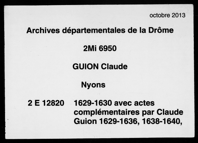 23 janvier 1629-28 juin 1630