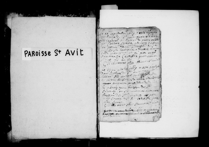 Paroisse de Saint-Avit. - Baptêmes, mariages, sépultures (1669-1792).