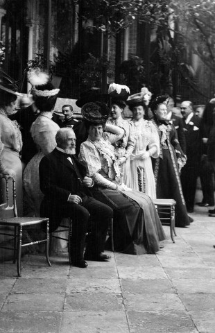 Émile Loubet et sa femme en voyage officiel en Espagne et Portugal du 22 au 29 octobre 1905.