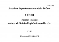 25 novembre 1571-16 juin 1572