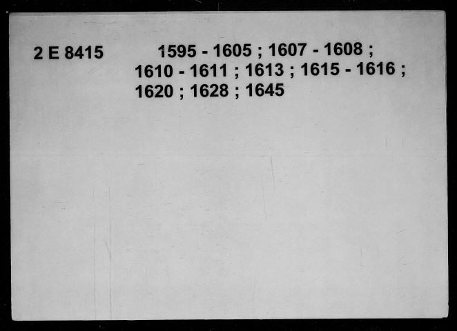 1er janvier 1595-12 février 1645