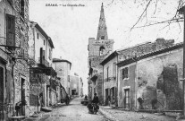 Grande-Rue et le clocher de l'ancienne église.