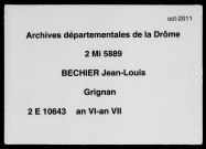 16 ventôse an VI-9 vendémiaire an VII