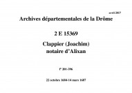 22 octobre 1684-14 mars 1687