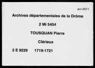 16 février 1719-27 décembre 1721