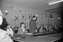 La Motte-de-Galaure. - Assemblée générale de Trésors Drômois le 28 novembre 1981, réunion avec Mrs Lapassat, l'abbé Cérézo.