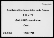 21 février 1748-6 janvier 1749