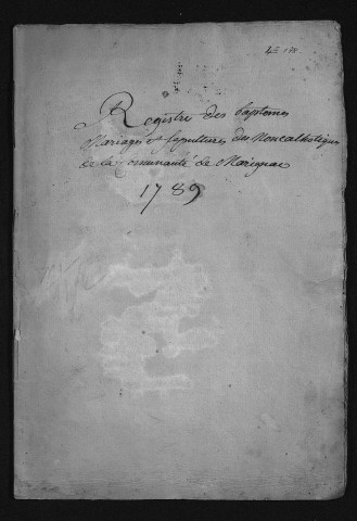 Déclarations de naissances, mariages, décès (1789).