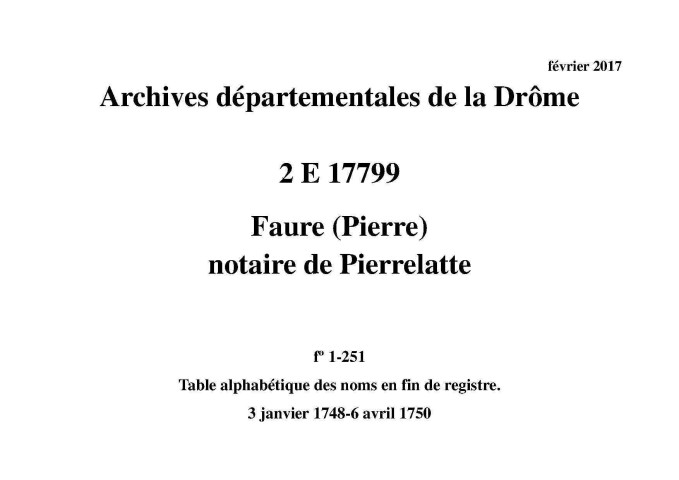 3 janvier 1748-6 avril 1750