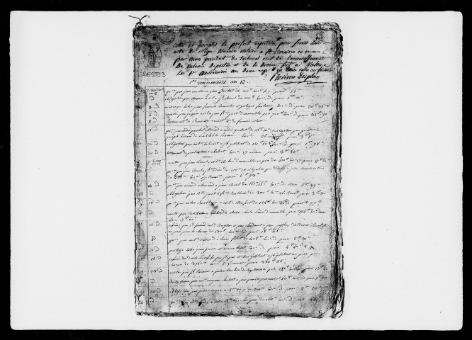 4 nivôse An VII-5e jour complémentaire An XIII