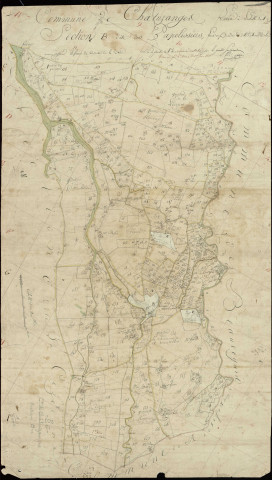 Section B, Papelissiers (les). Papelissiers (hameau des), Chossonnière (hameau de la), Malossannes (hameau des) (agrandissements sur Hameaux développement).