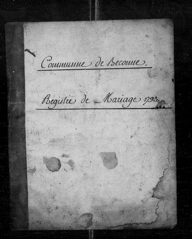 Naissances, mariages, décès (1793-an X).