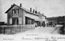 Saint-Agrève (Ardèche).- La gare.