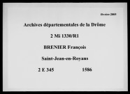 Notes brèves (1586).