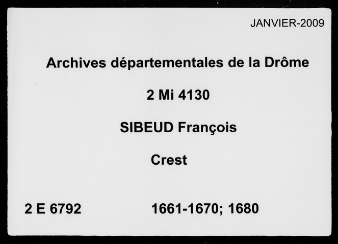 1er janvier 1661-28 septembre 1680