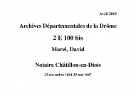 23 novembre 1664-29 mai 1667