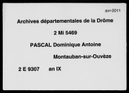 1er vendémiaire-5e jour complémentaire an IX