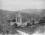 Saint-Jean-en-Royans.- Le clocher de l'église Saint Jean.