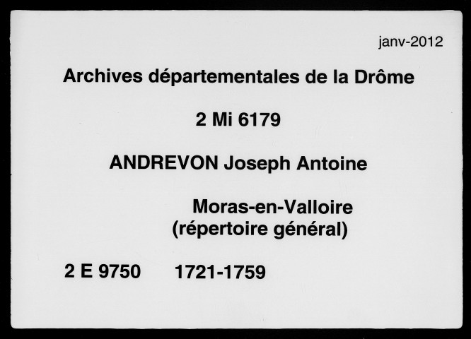 Répertoire général (28 juillet 1721-1759).